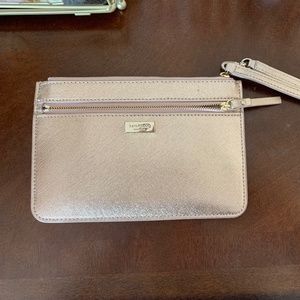 Kate Spade Rose Gold Wallet with Strap